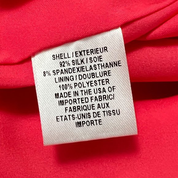 Milly Womens Stretch Silk Crepe Mini Tank Dress Pink Coral Sleeveless size 2 - Picture 10 of 14